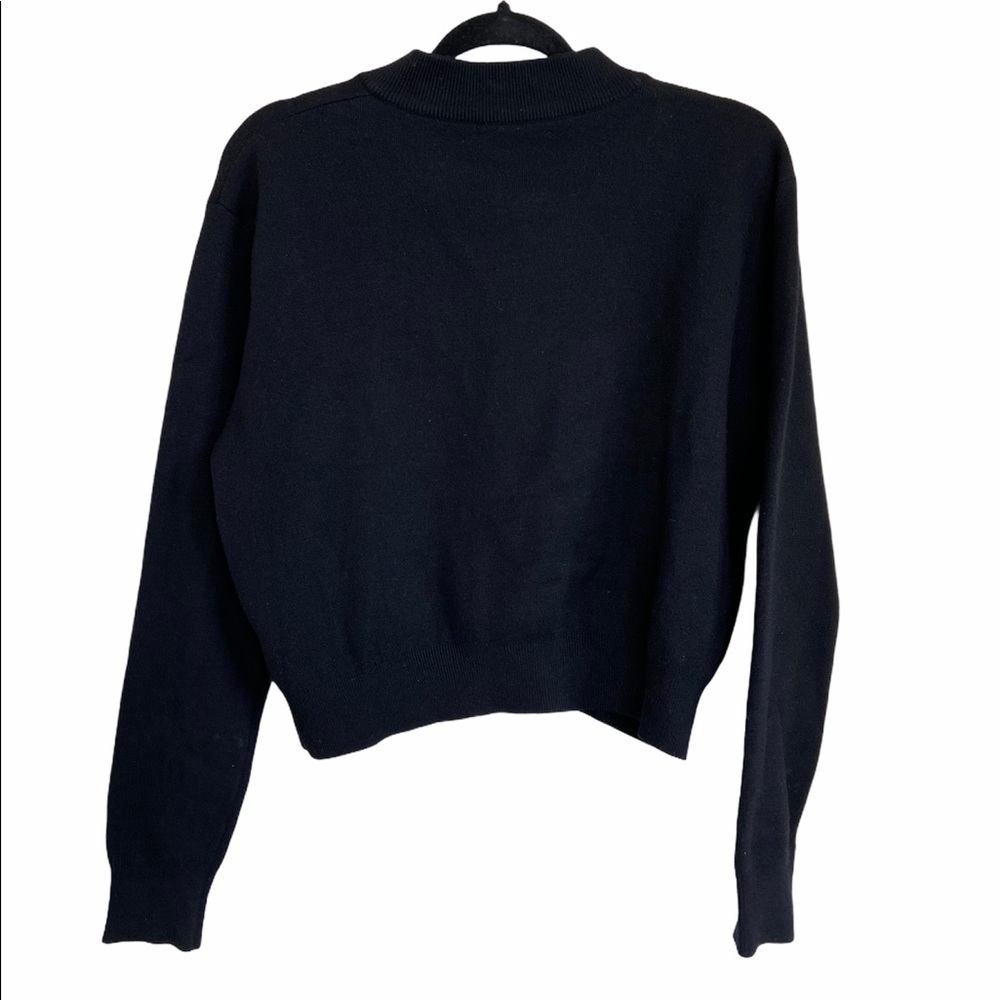 Olivaceous Cropped Black Bomber Jacket - Picture 4 of 9